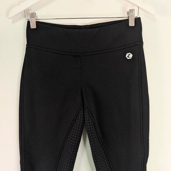 Horze Active Black Winter Silicone Full Seat Pull On Tights - Picture 4 of 8